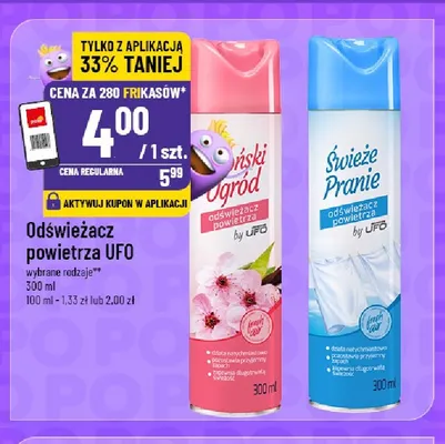 Odświeżacz powietrza UFO Świeże Pranie promocja w POLOmarket