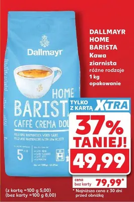 Kawa ziarnista Dallmayr Home Barista Caffe Crema promocja w Kaufland