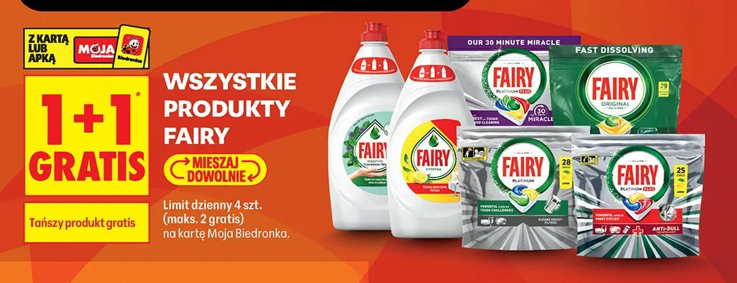 Produkty Fairy promocja w Biedronka
