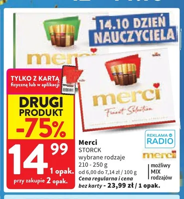Czekoladki Merci promocja w Intermarche