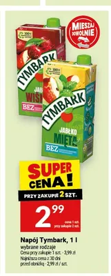 Napój Tymbark Jabłko Wiśnia promocja w Twój Market