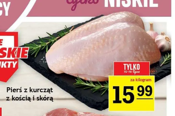 Pierś z kurcząt z kością i skórą promocja w Gram Market