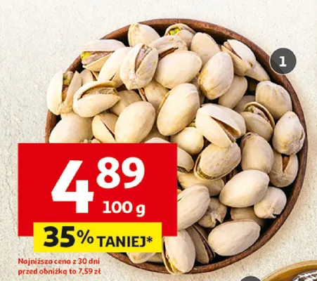 Pistacje solone lub niesolone promocja w Auchan