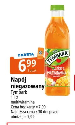 Napój niegazowany Tymbark promocja w Leclerc