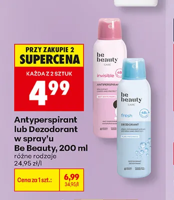 Dezodorant w spray'u Be Beauty promocja w Biedronka
