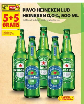 Piwo bezalkoholowe Heineken promocja w Biedronka