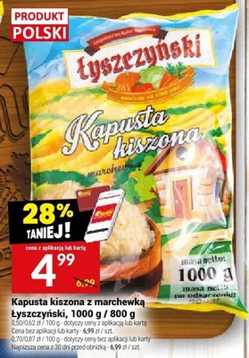 Kapusta kiszona z marchewką promocja w Twój Market