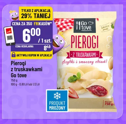 Pierogi z truskawkami Go tove promocja w POLOmarket