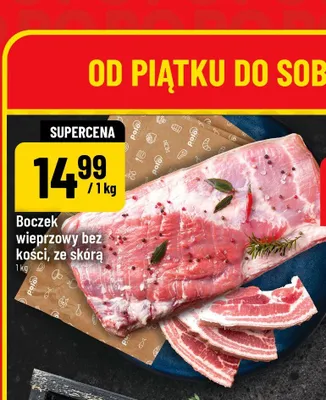 Boczek wieprzowy bez kości, ze skórą promocja w POLOmarket