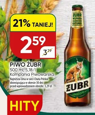 Piwo Żubr promocja w Chata Polska