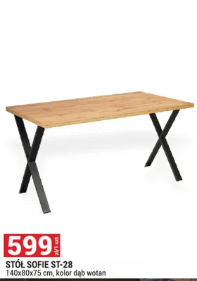 Stół Sofie ST-28 140x80x75cm kolor dąb wotan promocja w Merkury Market