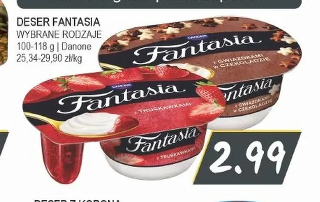Deser Fantasia z truskawkami Danone promocja w Słoneczko