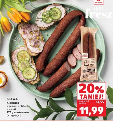 Kiełbasa z gęsiną, z filetem z kaczki promocja w Kaufland