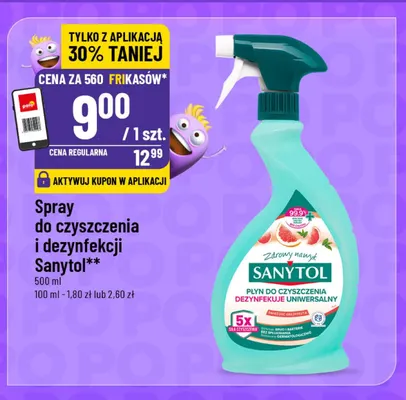 Spray do czyszczenia i dezynfekcji Sanytol promocja w POLOmarket