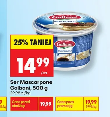 Ser Mascarpone Galbani promocja w Biedronka