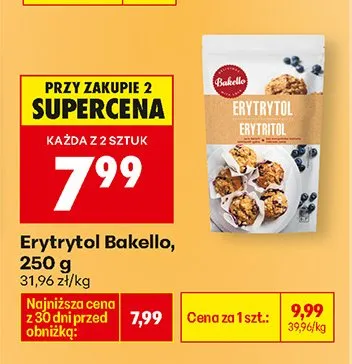 Słodzik - Erytrytol promocja w Biedronka