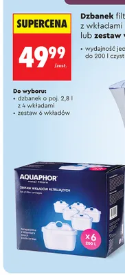 Zestaw wkładów filtrujących Aquaphor 6-pak promocja w Biedronka