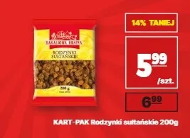 Rodzynki sułtańskie Kart-Pak Bakaliowa Kraina promocja w API Market