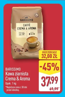Kawa ziarnista Crema & Aroma Barissimo promocja w Aldi