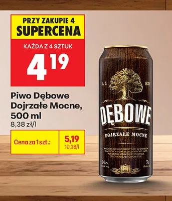 Piwo Dębowe Dojrzałe Mocne promocja w Biedronka