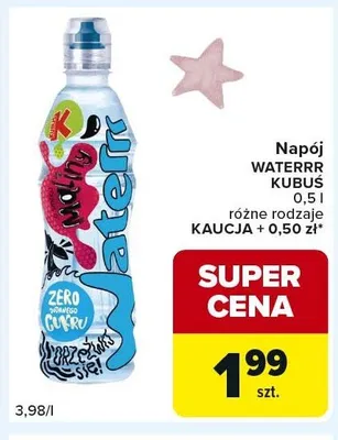 Napój WATERRR KUBUŚ promocja w Carrefour Express