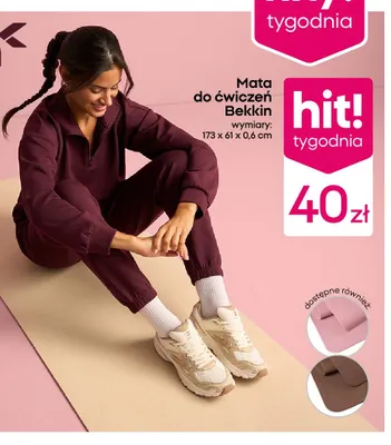 Mata do ćwiczeń Bekkin promocja w Pepco
