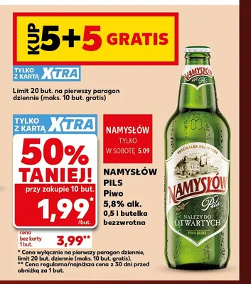 Piwo Namysłów Pils promocja w Kaufland