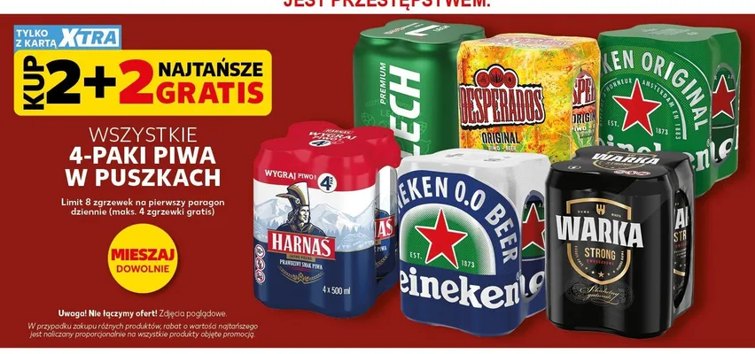 4-paki piwa w puszkach promocja w Kaufland