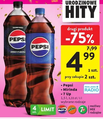 Napój gazowany Pepsi promocja w Intermarche