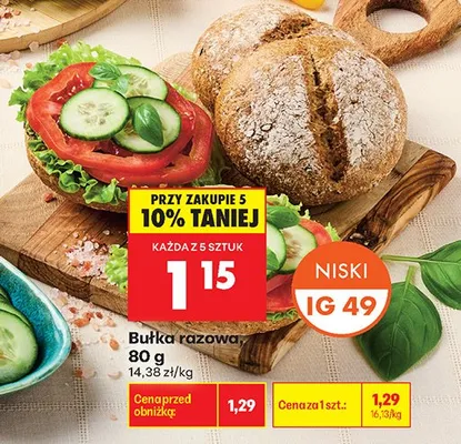 Bułka razowa promocja w Biedronka