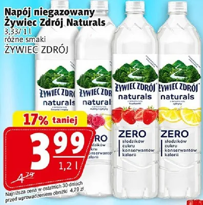 Napój niegazowany Żywiec Zdrój Naturals różne smaki promocja w Prim Market