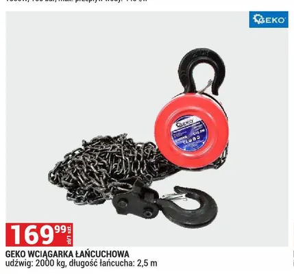 Wciągarka łańcuchowa Geko promocja w Merkury Market