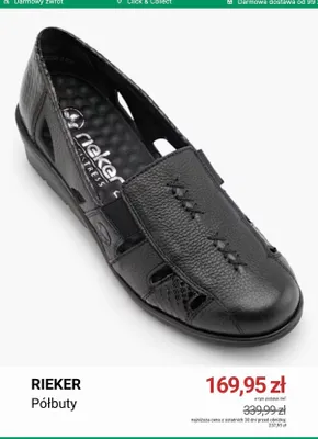 Półbuty Rieker promocja w Deichmann