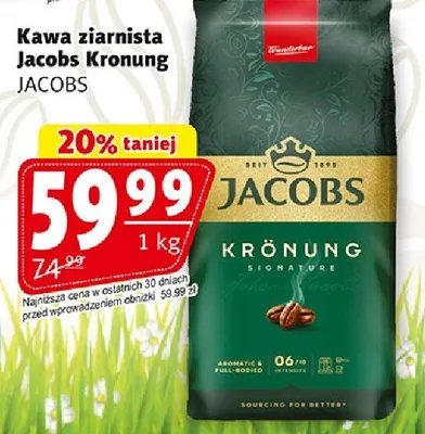 Kawa ziarnista Jacobs Kronung promocja w Prim Market
