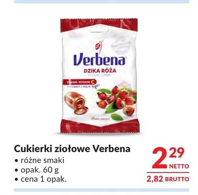 Cukierki ziołowe Verbena promocja w Makro