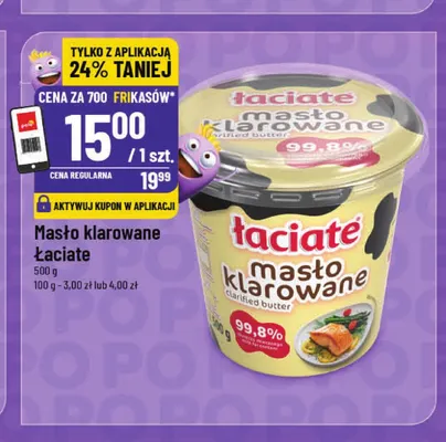 Masło klarowane Łaciate promocja w POLOmarket