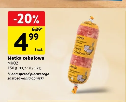 Metka cebulowa Mróz promocja w Intermarche