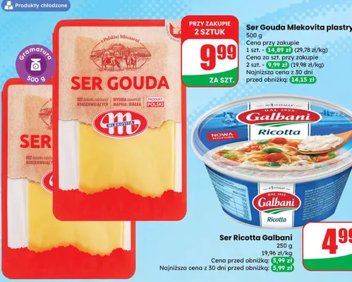Ser Gouda plastry promocja w Dino
