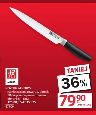 Nóż 18 cm Now S Zwilling promocja w Selgros