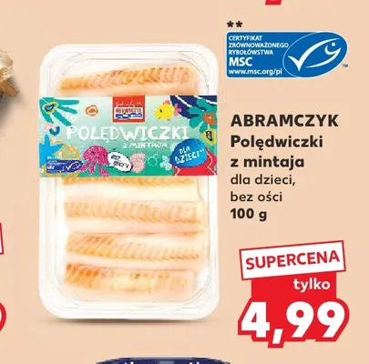 Polędwiczki z mintaja dla dzieci bez ości Abramczyk promocja w Kaufland