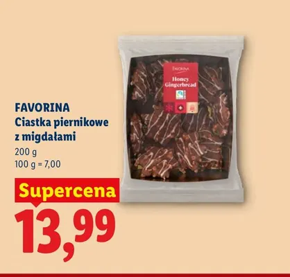 Ciastka piernikowe z migdałami Favorina promocja w Lidl