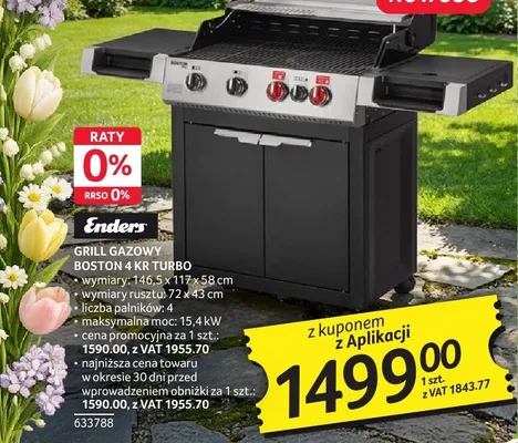 Grill gazowy BOSTON 4 KR TURBO Enders promocja w Selgros