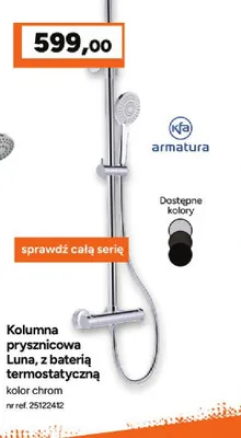 Kolumna prysznicowa Kfa Armatura Luna z baterią termostatyczną promocja w Bricoman