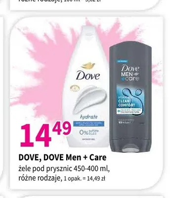 Żel pod prysznic Dove Men+Care Clean Comfort promocja w Drogerie Polskie