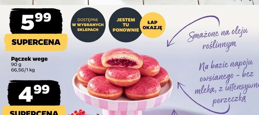 Pączek wege promocja w Netto