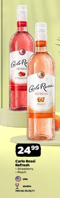 Wino musujące Carlo Rossi Refresh Strawberry promocja w Netto