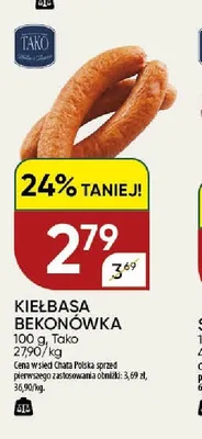 Kiełbasa Bekonówka Tako promocja w Chata Polska