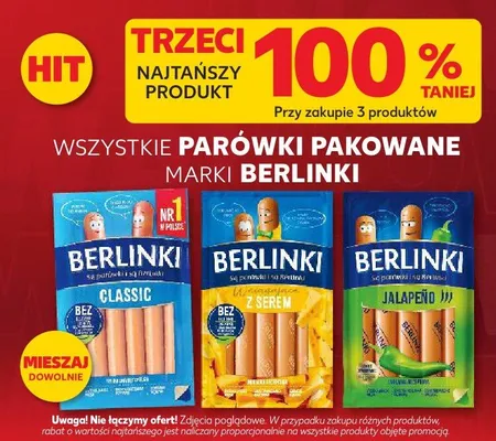 Parówki pakowane różne rodzaje promocja w Kaufland