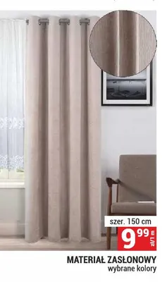Materiał zasłonowy szer. 150 cm promocja w Merkury Market