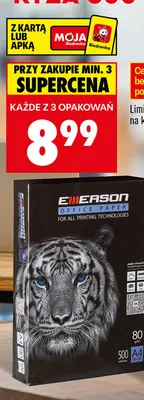 Papier ksero A4 Emerson 80 g promocja w Biedronka